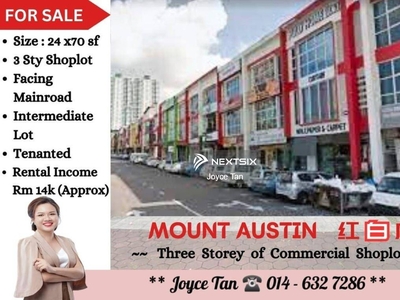 Mount Austin 3 Storey Commercial Shoplot ( Facing Main Road )