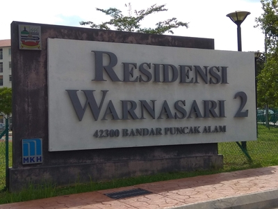 Residensi Warnasari 2, Bandar Puncak Alam - Apartment For Rent