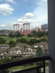 Golf course view partially furnished mid floor Condo for Rent