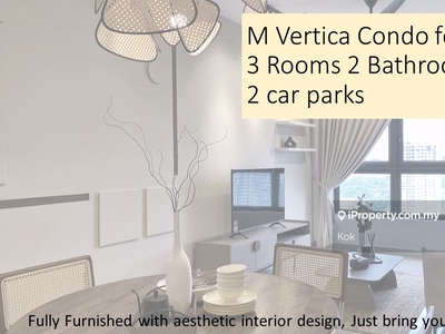 Fully Furnished with aesthetic interior design & 2 car parks