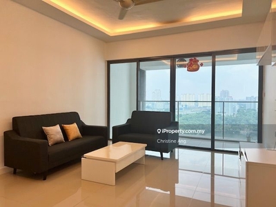 High floor, Well Maintained unit New furniture. View to appreciate it!