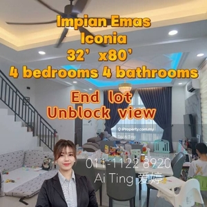 Iconia Garden Residence End Lot Double Storey in Impian Emas