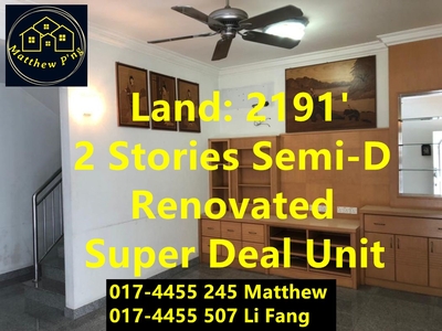 Jalan Sempadan - 2 Stories Semi-D - Land:2191' - Renovated - Ayer Itam
