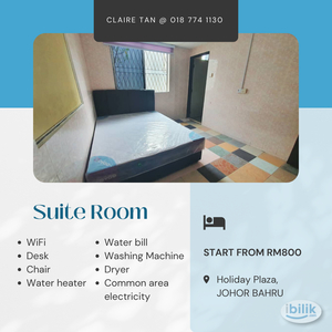 ZERO DEPOSIT Bus to CIQ Private Room with Attached Bathroom at Taman Abad, Johor Bahru