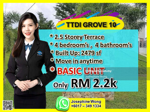 2.5 sty Basis unit for rent @ Grove 10, Kajang