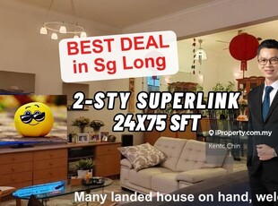 Bandar Sungai Long, Double Storey Superlink House for Sale (24x75sft)