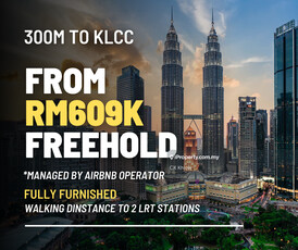 KLCC Condo ROI 8% Freehold New Launch 385m to KLCC Twin Tower