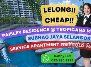 Lelong Super Cheap Service Residence @ Paisley Tropicana Metropark Sel