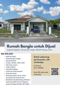 1-storey bungalow house in Kopketa, Taman Seri Impian, Kluang, for sale
