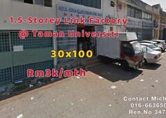 1.5 Storey Link Factory @Taman Universiti JB