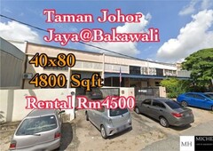 1.5 Storey Terrace Factory @Taman Johor Jaya Jln Bakawali