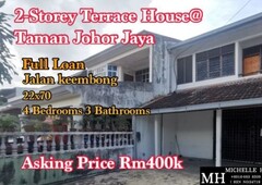 2-Storey Terrace House @Taman Johor Jaya Jln Keembong