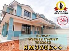 24x75 Rumah Teres Dua Tingkat hanya dari RM360k!!