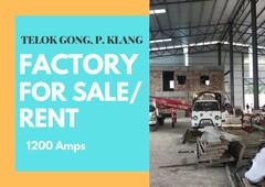 BRAND NEW FACTORY FOR SALE AND RENT IN TELOK GONG PORT KLANG