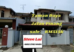 Double Storey House Taman Daya sale? RM515k Jalan Pinang