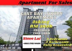 East Bay Luxury Apartment/Pangsapuri Seri Bayan/Masai/Full Loan/For Sales