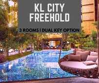 Freehold Luxury Condo @ KL City!! 3 rooms RM2300/month