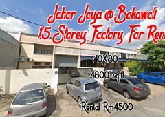 Johor Jaya Bakawali 1.5 Storey Link Factory For Rent