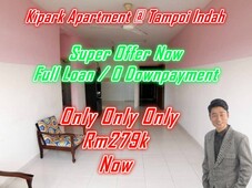 Kipark Apartment.Tampoi @ Full Loan Lowest Guarantee