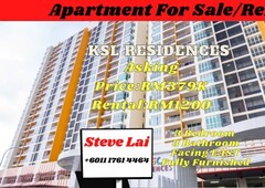 KSL Residences/Taman Day/3Room/Fully/For Rent/Sale