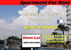 Lagenda Tasek Luxurious Suites/Larkin/Balcony/3 Room/For Rent