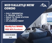 MID AVLLEY NEW CONDO,100% LOAN,FREE FURNITURE ,BIG LAYOUT