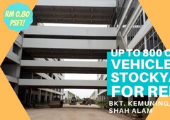 MULTI LEVEL VEHICLE STOCKYARD SPACE FOR RENT IN SHAH ALAM