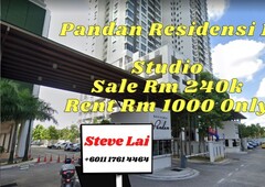 Pandan Residensi 1, Studio ( Renovated ?2 Bedroom 641 sqft Sale Rm 240k Rent Rm1000