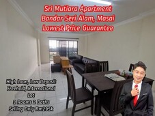 Seri Mutiara Apartment, Seri Alam,Full Loan Low Deposit