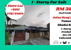 Skudai Baru/ Single Storey/ Jalan Hang Lekiu/ For Sale