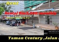 Taman Century Shoplot For Rent