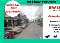 Taman Daya/ Sagu 16/ 1st Floor/ Office For Rent
