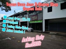 Taman Desa Jaya 2-Storey Shop Facing Main Road