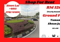 Taman Ehsan jaya/Ground Floor/Shop For Rent