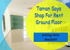 Taman Gaya,Ground Floor Shop Renovated Unit