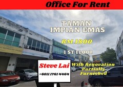 Taman Impian Emas/Renovated/1st Floor/Office For Rent