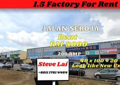 Taman Johor Jaya/Jalan Seroja/1.5 Factory For Rent