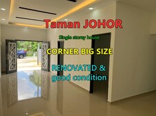 Taman johor RENOVATED big corner good condition single storey house