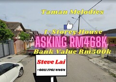 Taman Melodies , Jb Town Area 1-Storey House For Sale