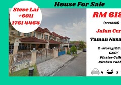Taman Nusa Indah/Jalan Ceria/Nusajaya/2 Storey/House For Sale