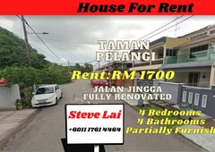 Taman Pelangi/Jalan Jingga/4 Bedroom/For Rent Rm 1700