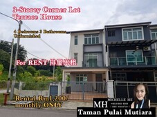 Taman Pulai Mutiara 3-Storey Corner-Lot Terrace @Pulai Scientex