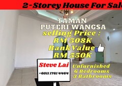 Taman Puteri Wangsa/Full Loan/Jalan Badik/Ulu Tiram/House For Sale