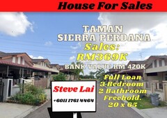 Taman Sierra Perdana/Full Loan/Masai/Single Storey/For Sale RM369k