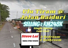 Ulu Tiram @ Jalan Baiduri Low Cost House For Sale Rm 248k