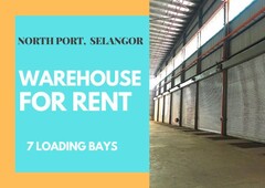WAREHOUSE WITH LOADING BAYS FOR RENT PORT KLANG NORTH PORT