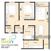 Whole House (Partially Furnished) Unit - Corner Lot @ SkyAwani Condominium Sentul, KL (Block C, Level 1X) to Rent Out