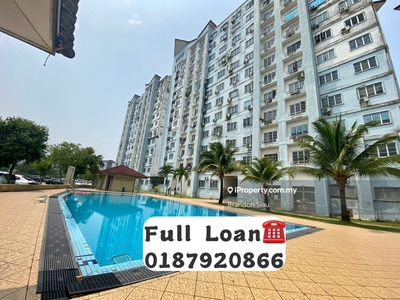 Full Loan Permas 3 Room Apartment Murah, Dekat Aeon, Macdoanal Permas