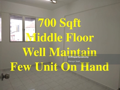 Taman Seri Sari 700 Sf Middle Floor 1 Car Park Well Maintain good deal