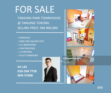 Tanjung Park Townhouse With Garden At Tanjung Tokong Fully Furnished